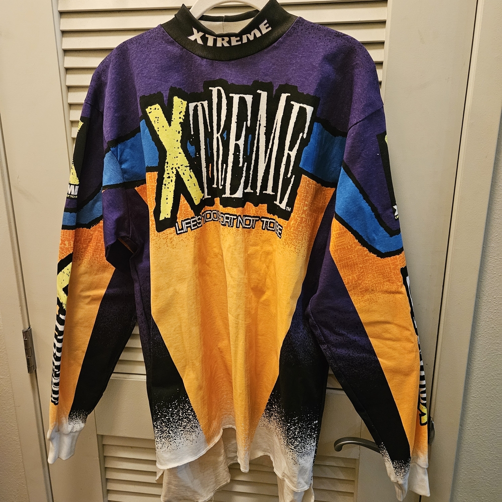 Xtreme Graphic Crewneck Shirt - Purple, Yellow, Black